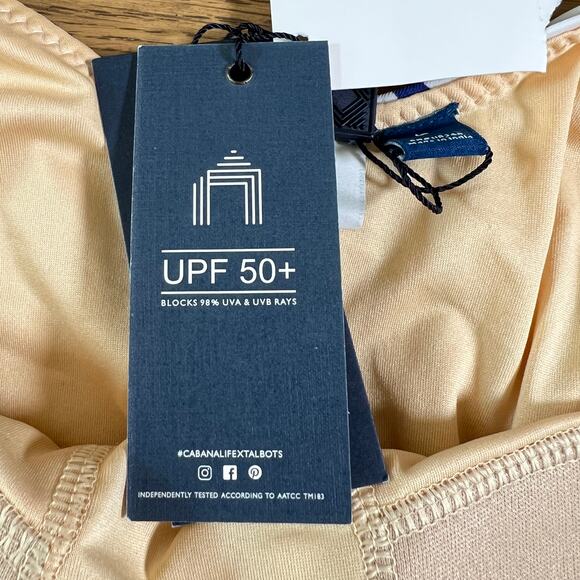 Cabana Life x Talbots Tie Front One Piece Bathing Suit Womens Large NWT - Picture 5 of 6